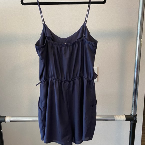 2/$30| Lush Ruffled Navy Romper - Picture 5 of 6